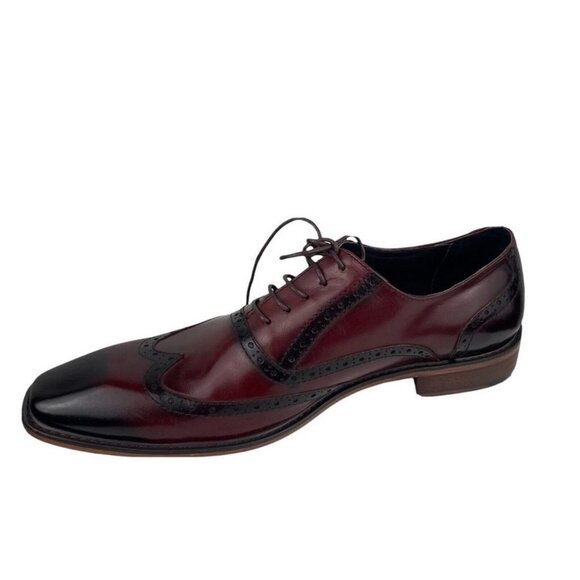 Asher Green Burgundy Oxford Dress Shoes - Size 10